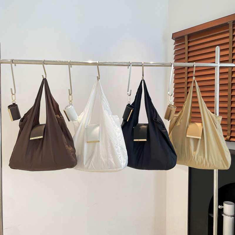 Women's Foldable Keychain Roll-Up Nylon Tote Bag