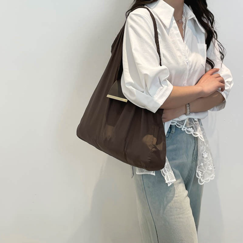 Women's Foldable Keychain Roll-Up Nylon Tote Bag