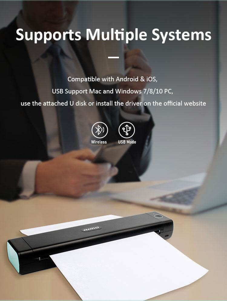 Mini Portable Thermal Printer A4 Printer Thermal Paper