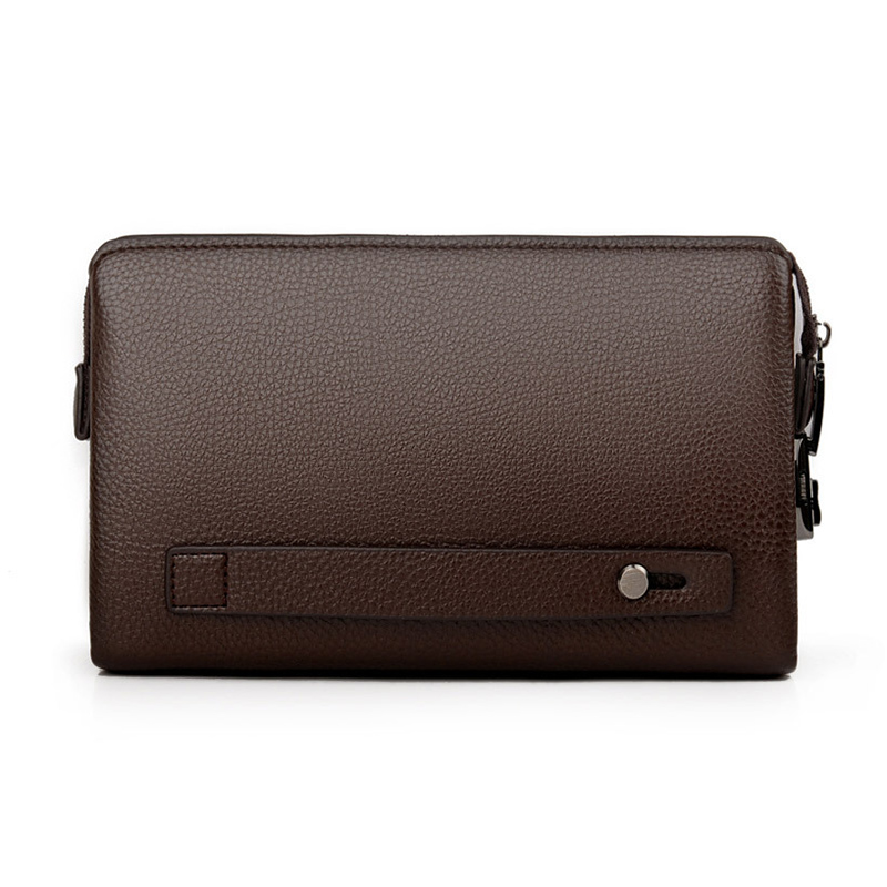 2024 Fashion Business Men's Bag Large Capacity Plaid Bag Envelope Casual Hand Bag Purse Factory Wholesale