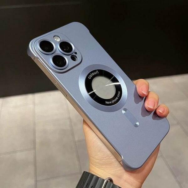 Magnetic Charging Phone Case Anti Scratch Protect Back Cover For iPhone