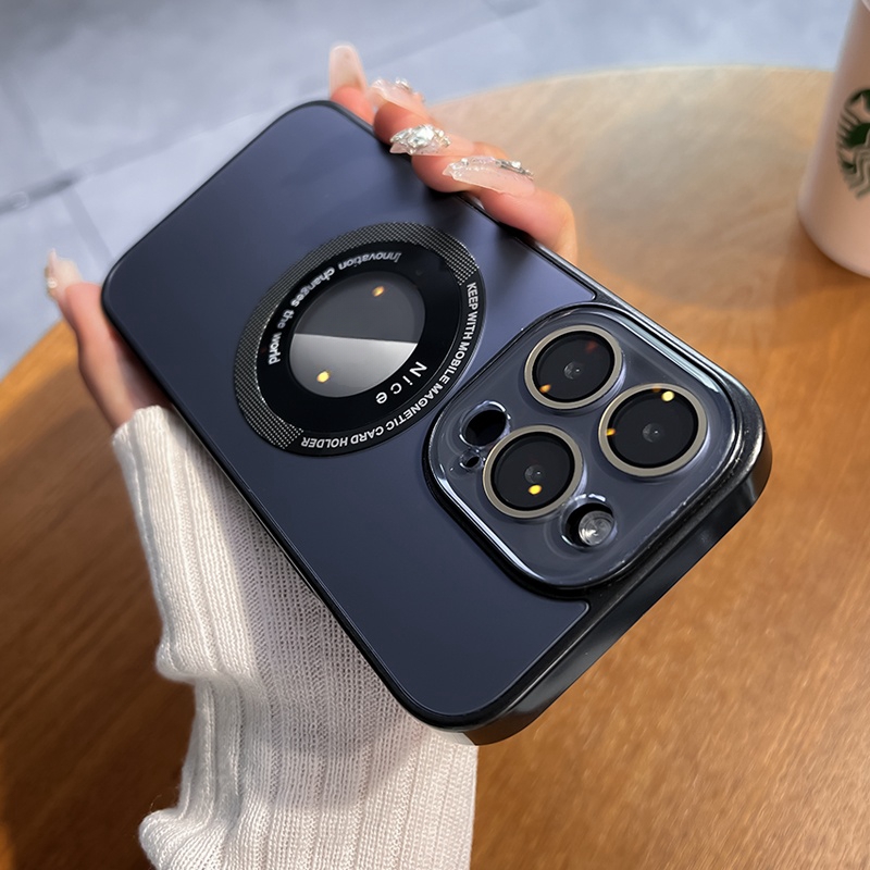 Luxury Camera Lens Glass Hard Magnetic Phone Cover for iPhone
