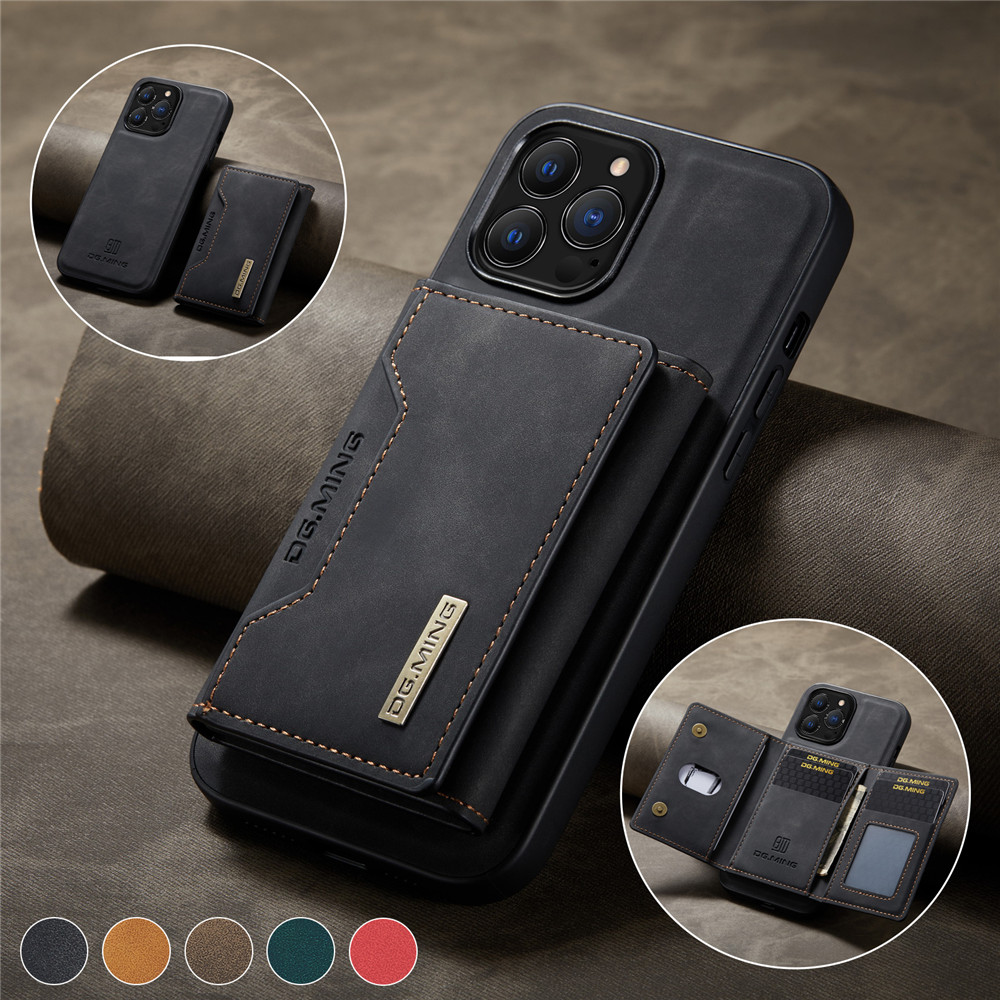 Custom Embossed LOGO Leather Phone Case PU Leather Phone Case with Magnetic Wallet Card Holder for iPhone 13 14 15 Pro Max