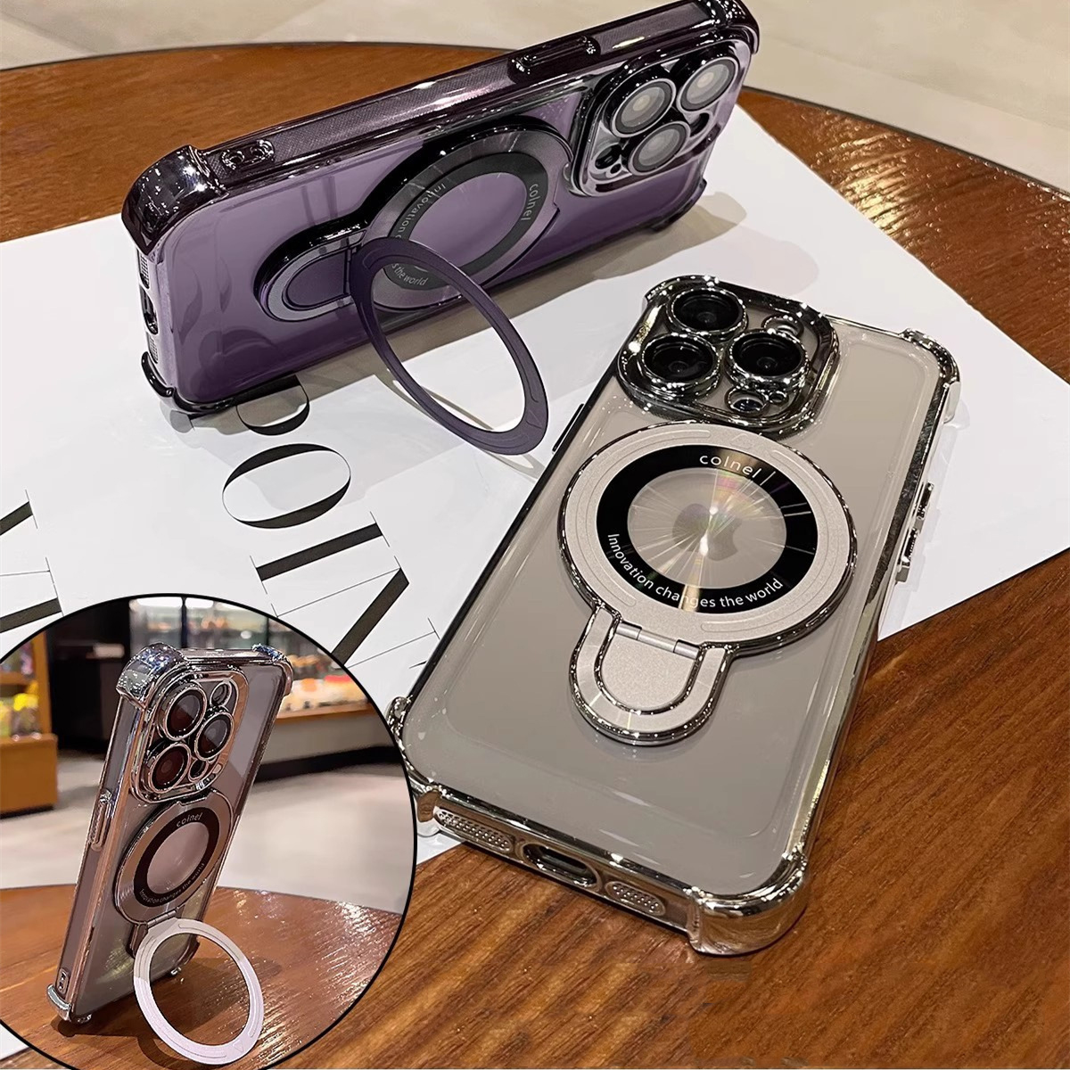 Lens Protector Corner Shockproof Electroplated Clear Phone Case for iPhone - Image 7