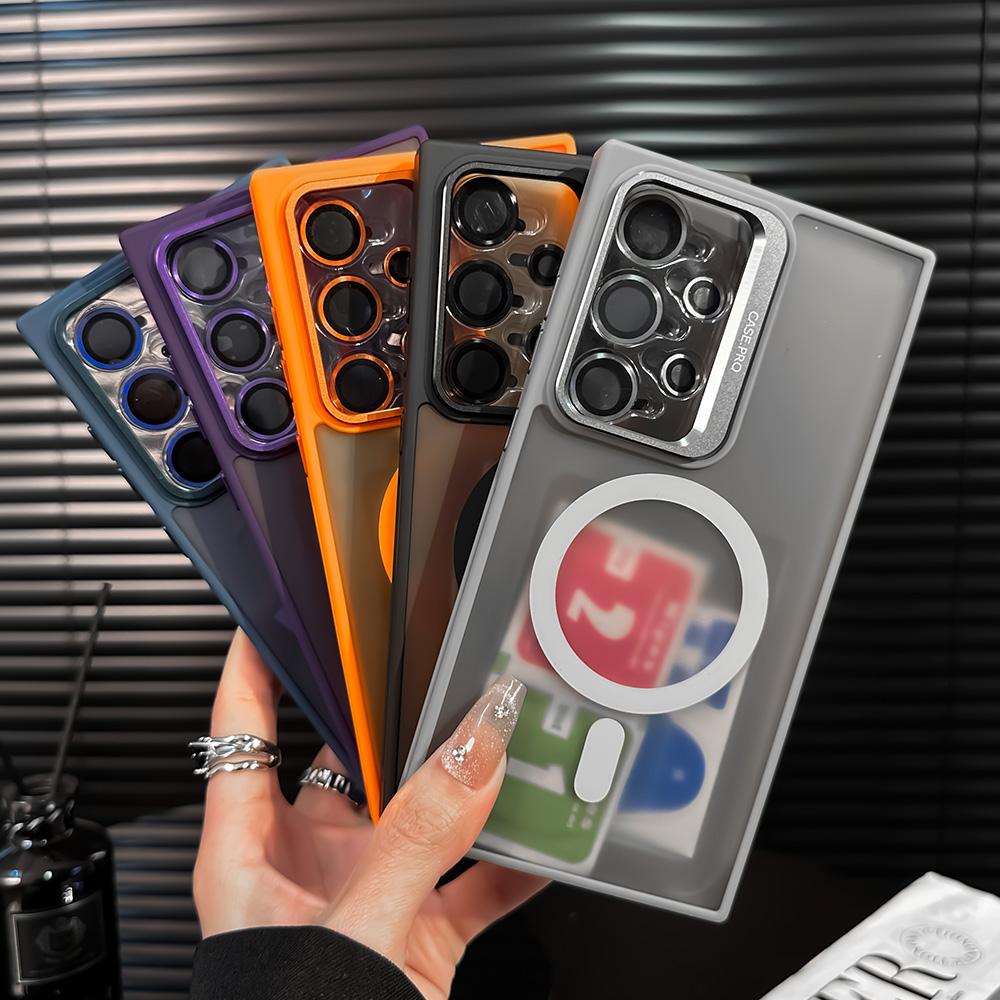 AilesTecca Rotating Metal Frame Magnetic Phone Case for Samsung Galaxy - Image 13