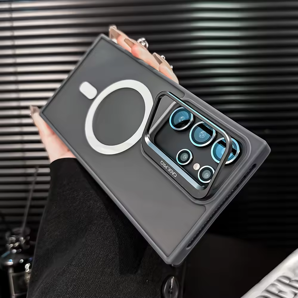 AilesTecca Rotating Metal Frame Magnetic Phone Case for Samsung Galaxy - Image 2