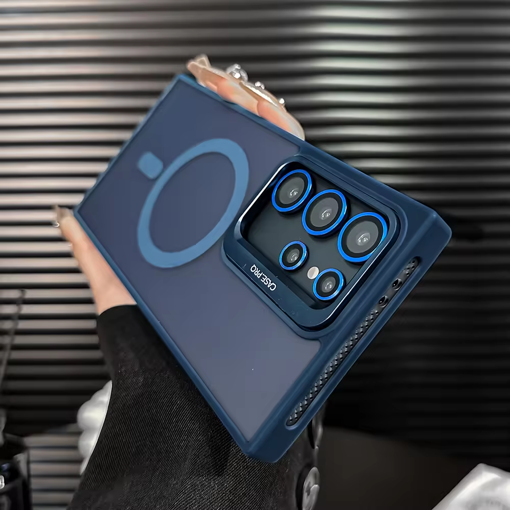 AilesTecca Rotating Metal Frame Magnetic Phone Case for Samsung Galaxy - Image 4