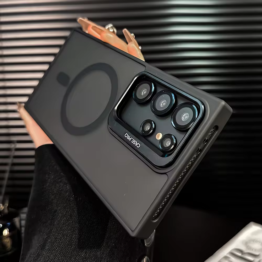 AilesTecca Rotating Metal Frame Magnetic Phone Case for Samsung Galaxy - Image 6