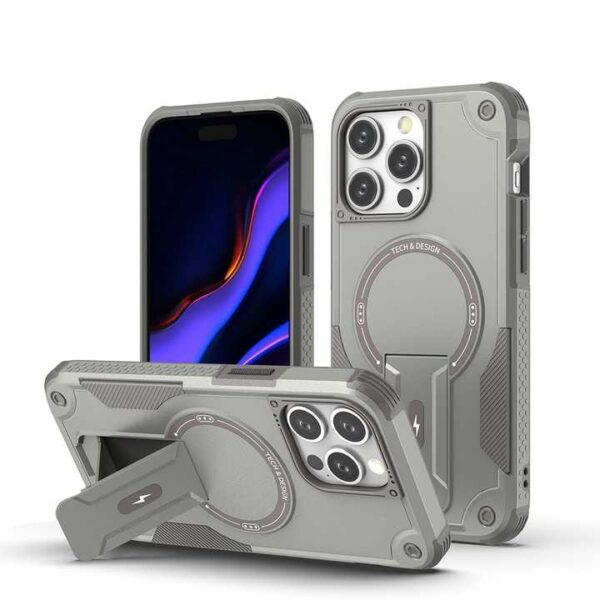 Full protection kickstand magnetic shockproof phone case for iPhone 15 15promax15plus 15PRO