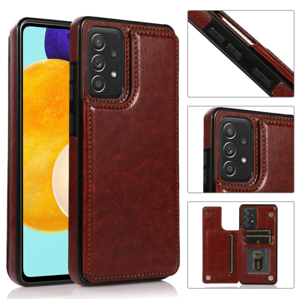 Crazy Horse Texture PU Leather Phone Case for Samsung A53 Card Slot Flip Stand Phone case for Galaxy S23 S24 Note 20 A14 A52