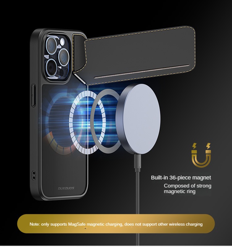 DUX DUCIS Rafi II Series Back Cover for galaxy S24 S23 Wireless Charging Leather Card Slot for iPhone 15 16 Pro Wallet Holder