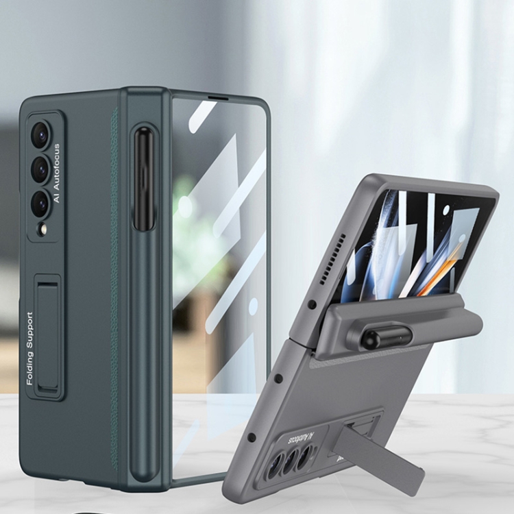 For Samsung Galaxy Z Fold4 5G Smart Mobile Phone GKK Magnetic Hinge Flip Phone Case with Pen Holder & Holder