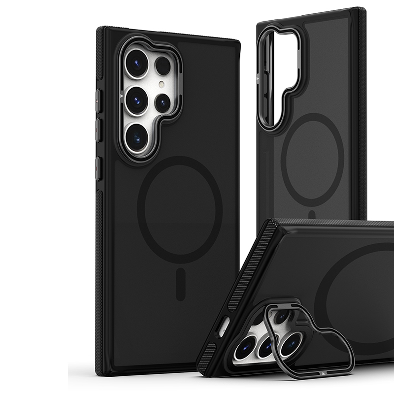 Magnetic Phone case for Samsung S24ultra S23plus S22fe S21 S20 Semi Transparent Skin Sensitive Shock-absorbing Protective case