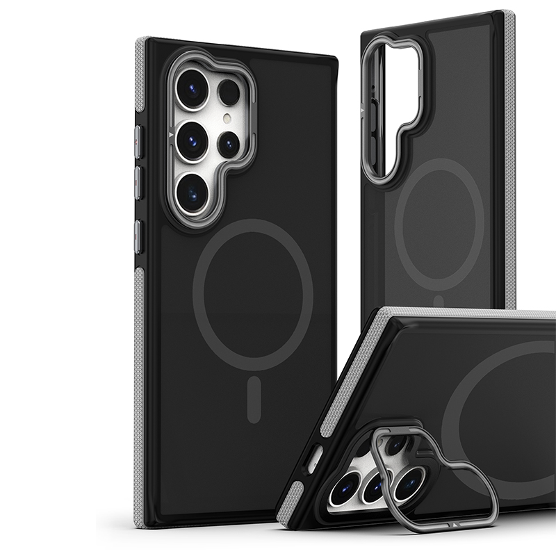 Magnetic Phone case for Samsung S24ultra S23plus S22fe S21 S20 Semi Transparent Skin Sensitive Shock-absorbing Protective case