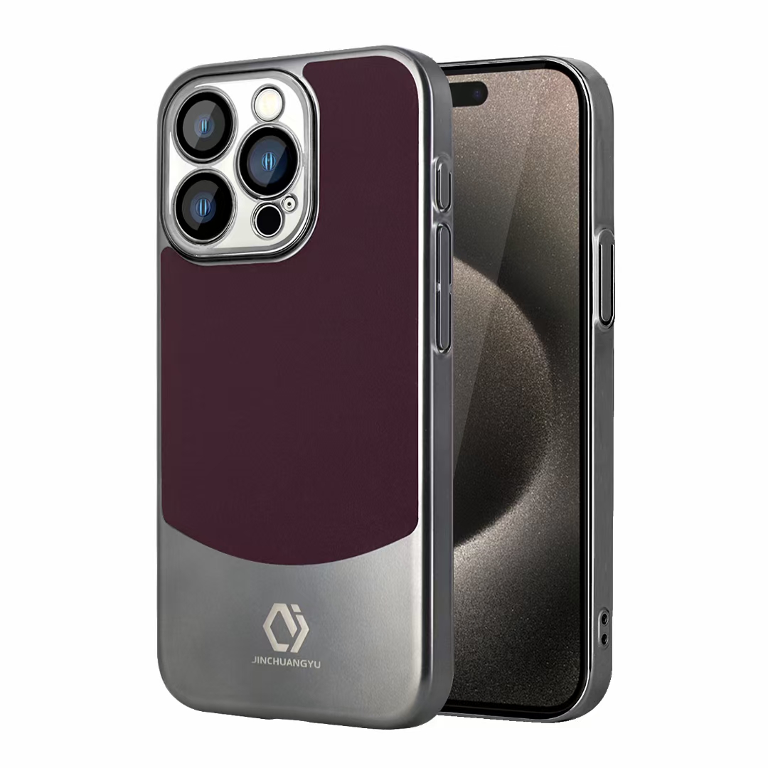 mobile phone cases New Samsung s22/s23/s24 Plated PC Full Pack Leather 24ultra Leather Fashion Protective Cover Manufacturer