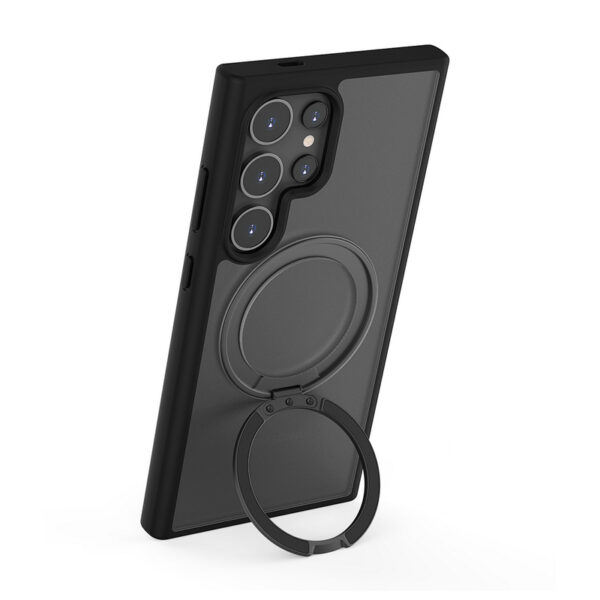 New 360 Rotatable Magnetic Ring for Samsung Galaxy S24 S25 Case With Magnetic Invisible Stand for Samsung S24 Ultra Matte Case