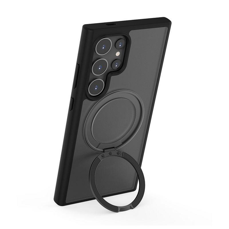 New 360 Rotatable Magnetic Ring for Samsung Galaxy S24 S25 Case With Magnetic Invisible Stand for Samsung S24 Ultra Matte Case