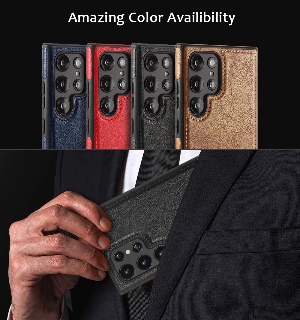 Slim PU Leather Case For Samsung Galaxy S22 Ultra S23 Plus Soft Shockproof Cell Phone Case for Samsung Galaxy S24 S24 Ultra