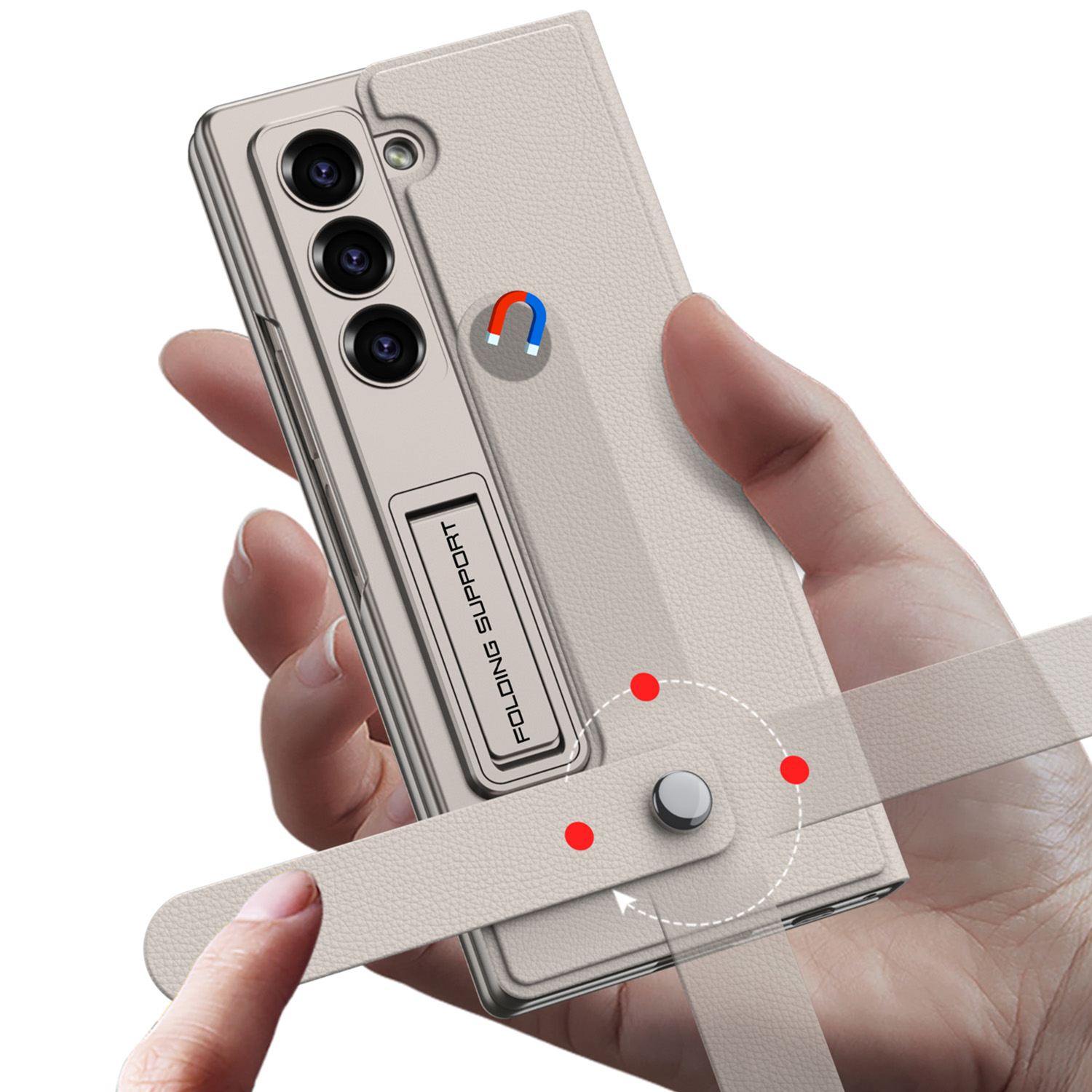 Caseme Flip Leather Case for Samsung Galaxy S24 Ultra S23 Fold 6 Fold 5 Kickstand Wallet Case for Samsung Z Fold 6 5 4 3