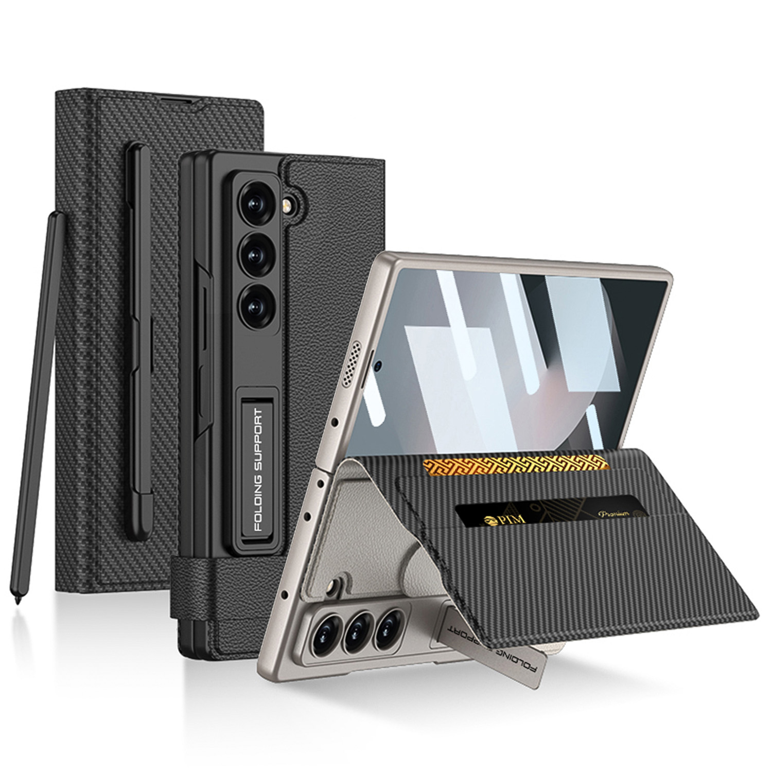 Caseme Flip Leather Case for Samsung Galaxy S24 Ultra S23 Fold 6 Fold 5 Kickstand Wallet Case for Samsung Z Fold 6 5 4 3