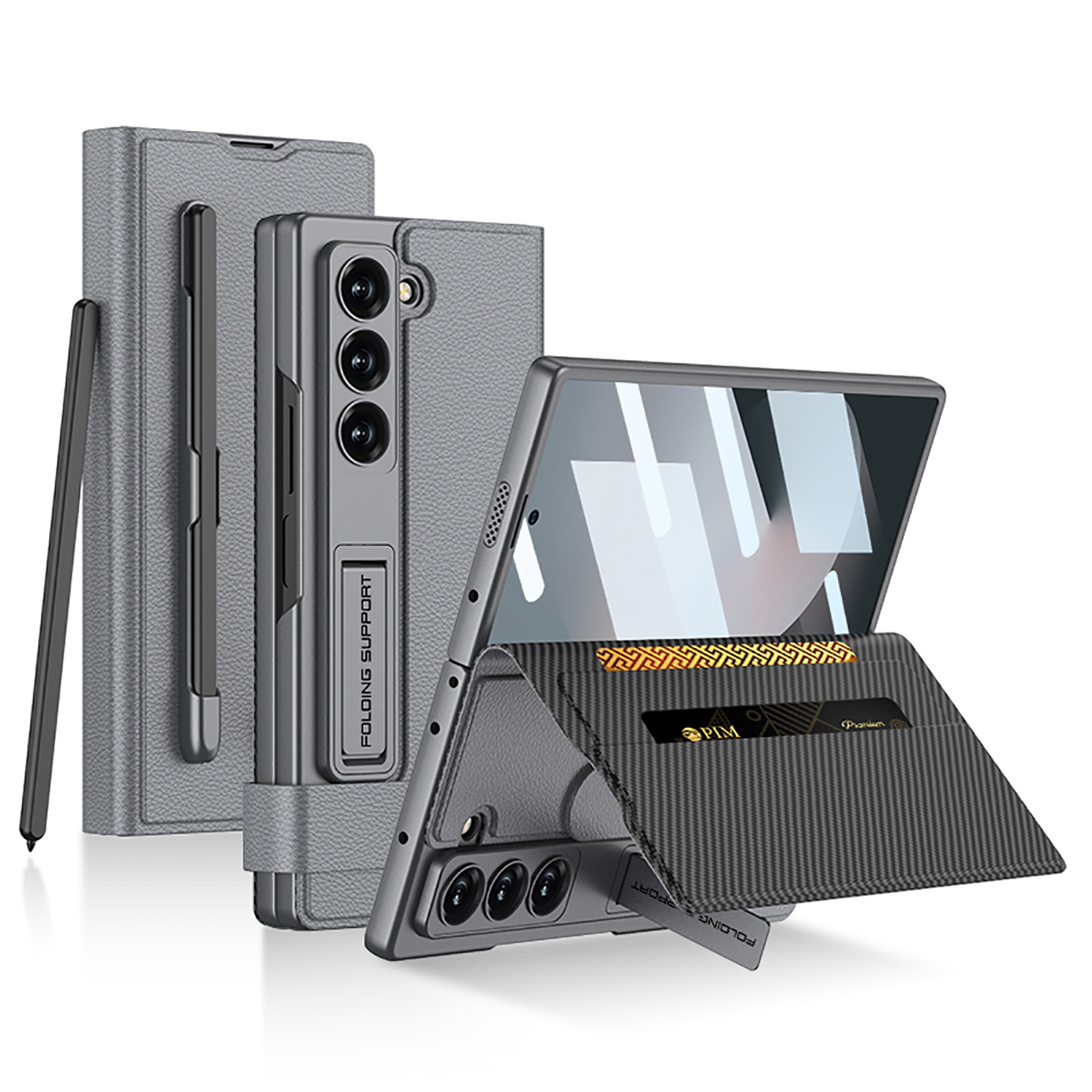 Caseme Flip Leather Case for Samsung Galaxy S24 Ultra S23 Fold 6 Fold 5 Kickstand Wallet Case for Samsung Z Fold 6 5 4 3