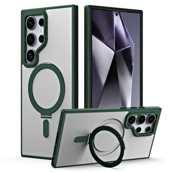 Luxury Business Class Magnet Holder Wireless Charging Magnetic Stand Case for Samsung