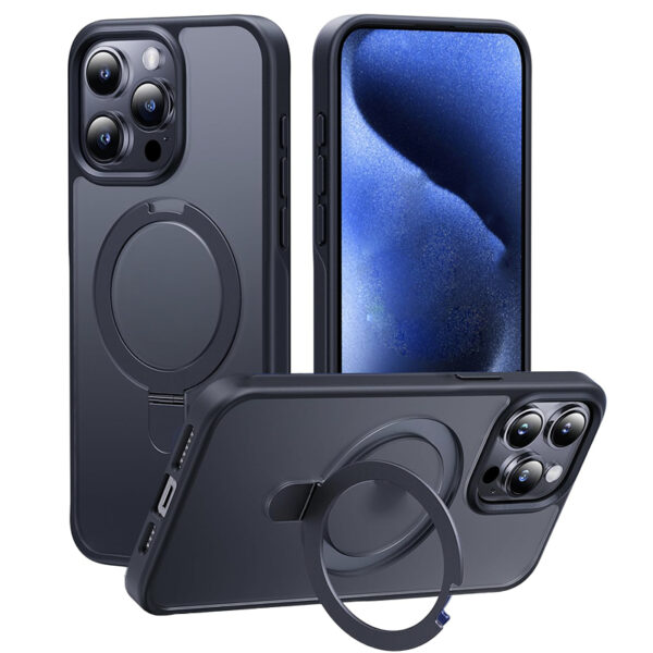 New Products Magnetic Phone Case with Ring Kickstand for iPhone 15 Pro Max 14 Plus 13 12 11 Shockproof Ultra Slim Back Cover