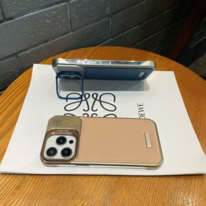 Luxury Frameless Leather Magnetic Mobile Phone Cases for iPhone 16 14 13 12 11 15 Pro Max 16 Plus With Metal Lens Stand Cover