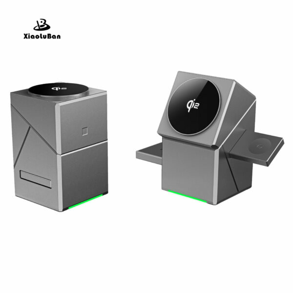 Magic Cube 3 in 1 Self-Rotating Magnetic Wireless Phone Charger