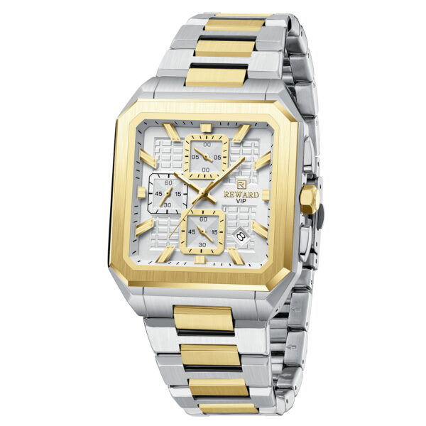 Reward Quartz Watch for Men .Luxury Stainless Steel Bezel